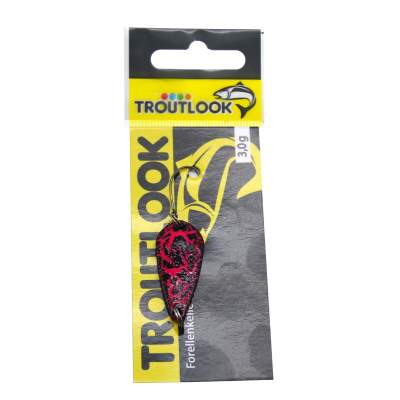 Troutlook Forellenkelle Spoon, 3,0g - pink/schwarz flash