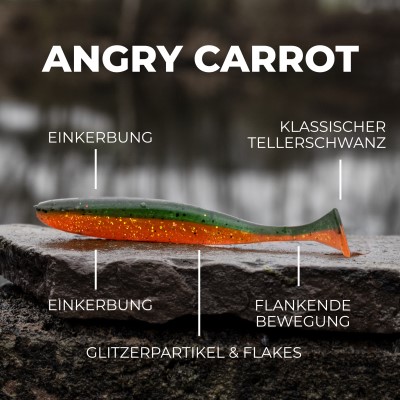 Senshu Breazy Shiner 5 Stück Gummifische 7,5cm - 2,25g - 5Stück - Angry Carrot