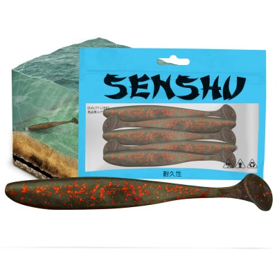 Senshu Breazy Shiner 5 Stück, 12cm - 8,77g - 5Stück - Motoroil Pumpkin