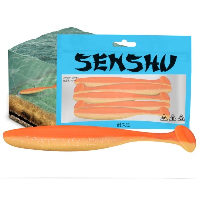 Senshu Breazy Shiner 5 Stück Gummifische 7,5cm - 2,25g - 5Stück - Orange Glow