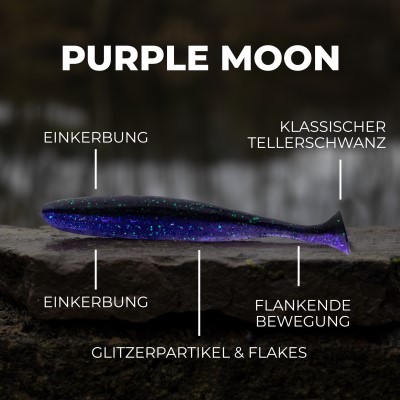 Senshu Breazy Shiner 5 Stück Gummifische 7,5cm - 2,25g - 5Stück - Purple Moon