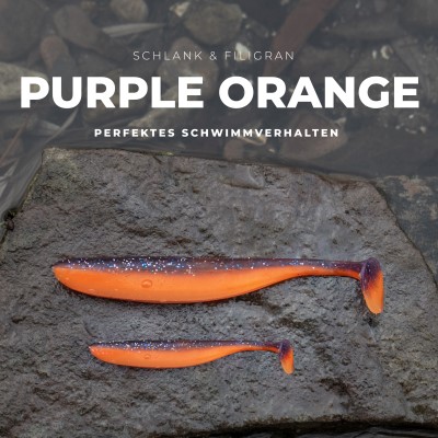 Senshu Breazy Shiner 5 Stück Gummifische 10cm - 5,37g - 5Stück - Purple Orange