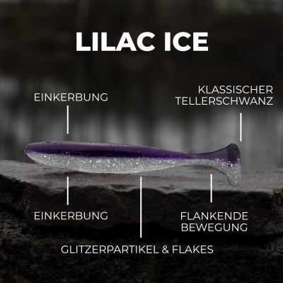 Senshu Breazy Shiner 5 Stück Gummifische 12cm - 8,77g - 5Stück - Lilac Ice
