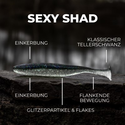 Senshu Breazy Shiner 5 Stück Gummifische 7,5cm - 2,25g - 5Stück - Sexy Shad