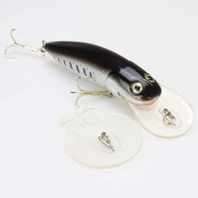 Wobbler Happy Bait mit Wechseltauchschaufel black silver,