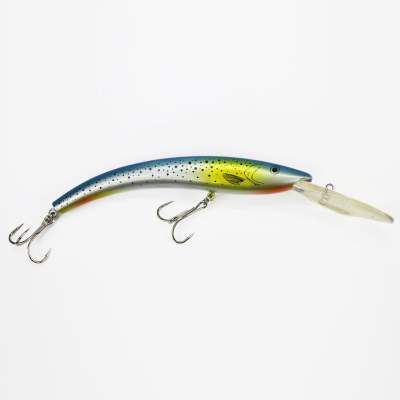 Der Zanderwobbler Deep Wally Minnow SR blue silver,