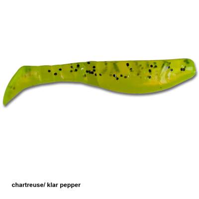 Angel Domäne Gummifische Action Shads 6,5cm 6er Pack chartreuse/klar pepper 6,5cm - chartreuse/klar pepper - 6Stück