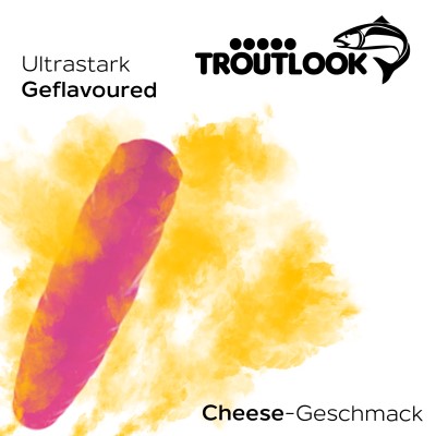 Troutlook Worma Lures - Largos Slim Forellengummi Cheese - 3,5cm - 15 Stück - Pink Spezial