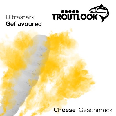 Troutlook Worma Lures - Largio, Cheese - 3,5cm - 15 Stück - White Pearl