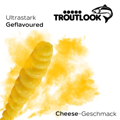 Troutlook Worma Lures - Largio, Cheese - 3,5cm - 15 Stück - Pure Yellow