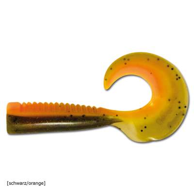 Angel Domäne Action Twister 6cm 8er Pack schwarz/orange, - 6cm - schwarz/orange - 8Stück