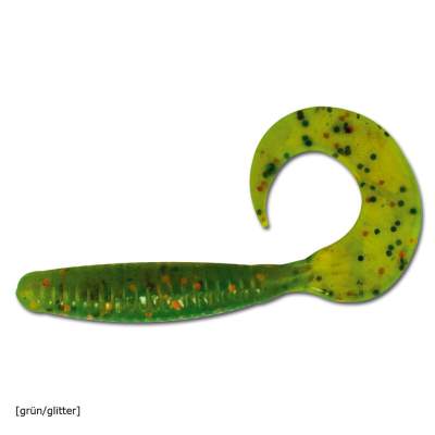 Angel Domäne Action Twister 8cm 6er Pack grün/glitter 8cm - grün/glitter - 6Stück