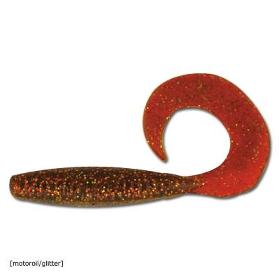 Angel Domäne Action Twister 8cm 6er Pack motoroilbraun/glitter 8cm - motoroilbraun/glitter - 6Stück
