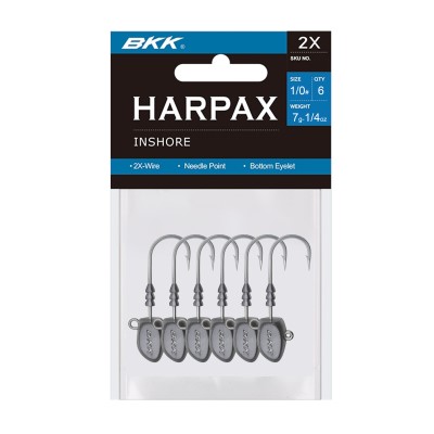 BKK Harpax Inshore Jigköpfe 7g - 6Stück - Gr.1/0