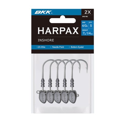 BKK Harpax Inshore Jigköpfe 7g - 5Stück - Gr.4/0