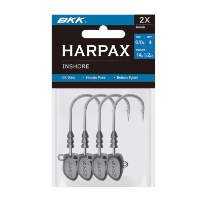 BKK Harpax Inshore Jigköpfe 14g - 4Stück - Gr.6/0