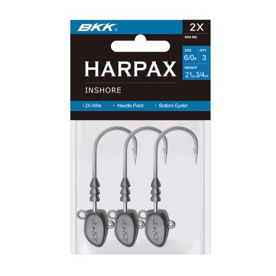 BKK Harpax Inshore Jigköpfe 21g - 3Stück - Gr.6/0