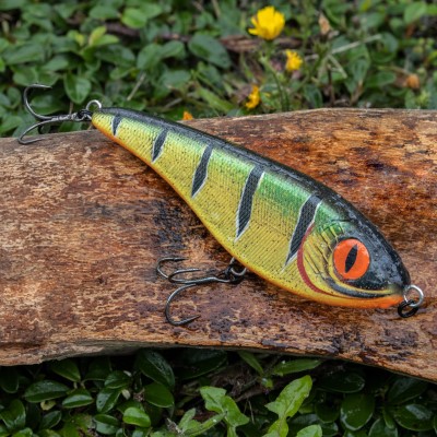 Senshu Butcher Jerk Jerkbait 10.5cm - Fire Perch - 30g - 1 Stück