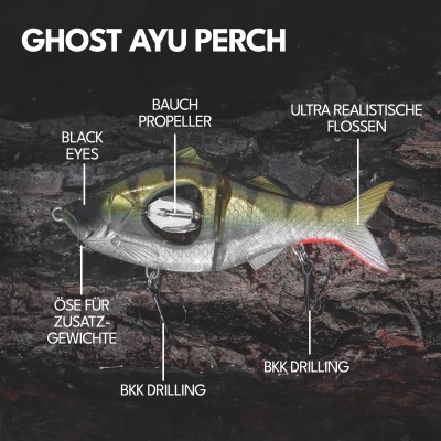 Senshu GLDR Glidebait 13,5cm - Ghost Ayu Perch UV
