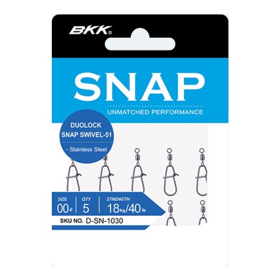 BKK Duolock Snap Swivel-51 - Duolock Wirbel Gr.2 - 5 Stück