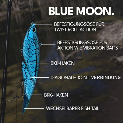 Senshu Van Gogh Swimbait 16cm - Blue Moon - UV Tail