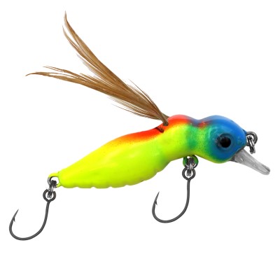 Troutlook Bee Maggot Forellen Wobbler 4,5cm - 3,4g - Single Hook - Yellow