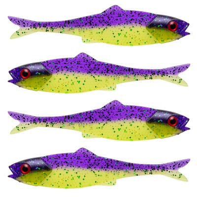 LMAB Finesse Filet Gummifisch 7cm - Purple Rave, 4 Stück