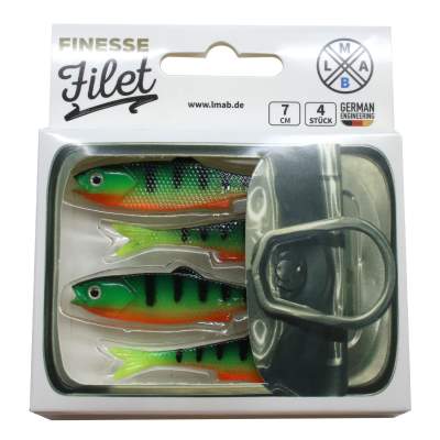 LMAB Finesse Filet Gummifisch 7cm - Firetiger, 4 Stück