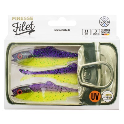 LMAB Finesse Filet 11cm - Purple Rave , 3 Stück
