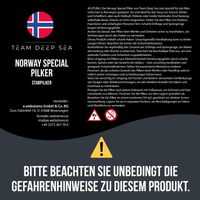Team Deep Sea Norway Torpedo Special Pilker - Lead Free 700g - Chrom - 1 Stück