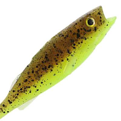 LMAB KØFI (KÖFI) Perch Shad, 7cm - Green Pumpkin Chartreuses - 3g - 5 Stück