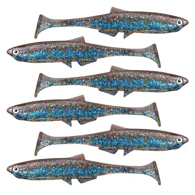 LMAB KØFI (KÖFI) Bleak Shad Gummifische 6cm - Galaxy - 1g - 6 Stück