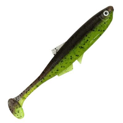 LMAB KØFI (KÖFI) Bleak Shad, 6cm - Green Pumpkin/ Chartreuse - 1g - 6 Stück