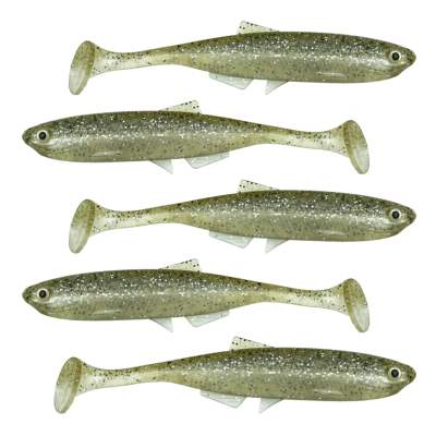 LMAB KØFI (KÖFI) Bleak Shad Gummifische 9cm - Champagne - 4g - 5 Stück