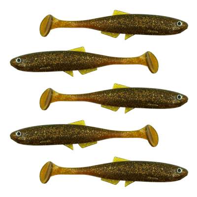 LMAB KØFI (KÖFI) Bleak Shad Gummifische 9cm - Motoroil - 4g - 5 Stück