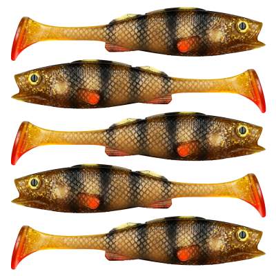 LMAB KØFI (KÖFI) Perch Shad 7cm - Motoroil Perch - 3g - 5 Stück