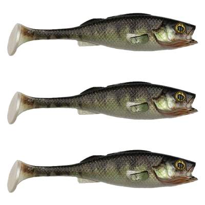 LMAB KØFI (KÖFI) Perch Shad, 14cm - Zander Skin - 24g - 3 Stück