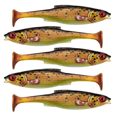 LMAB KØFI (KÖFI) Roach Shad, 7cm - Brown Trout - 3g - 5 Stück