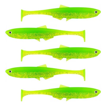 LMAB KØFI (KÖFI) Bleak Shad, 9cm - Lime Chartreuse - 4g - 5 Stück