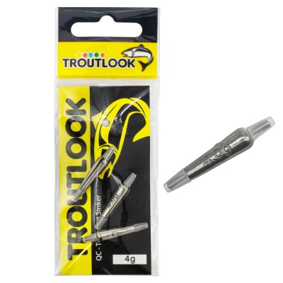 Troutlook QC - Tungsten Sinker - Gewicht 4g - 3 Stück