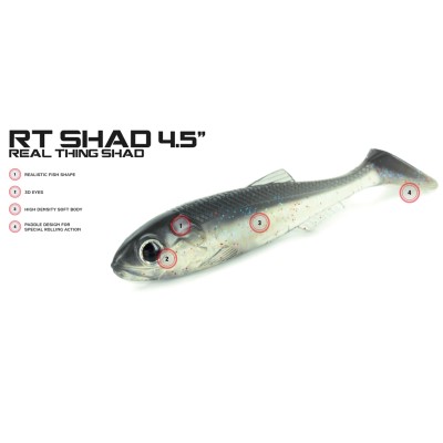Molix Real Thing Shad Gummifisch 11,40cm - UV Lime Gold Flake