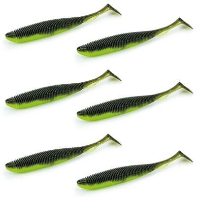 Molix RA Shad Gummifisch 9cm - UV Watermelon Gold/Chart