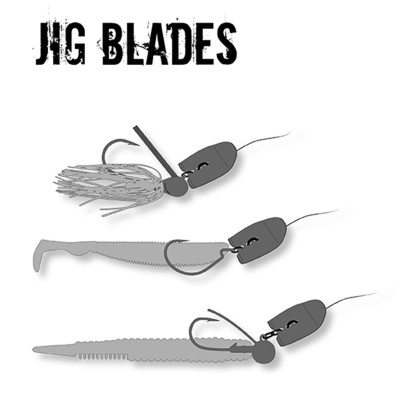 Molix Jig Blades Chatterbait 2 Stück - Black Nickel