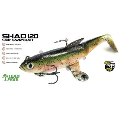 Molix Shad 120, 12cm - Silver Minnow