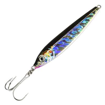 Angel Domäne 3D Fischform Pilker Farbe Black Silver Holo 90g Black Silver Holo - 90g - 1Stück