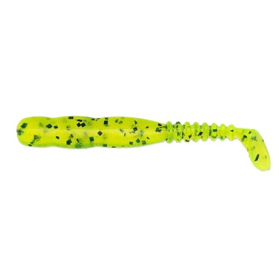 Reins Rockvibe Shad 3 Gummifisch 7cm - Chartreuse Silber Pepper - 2,4g - 15Stück