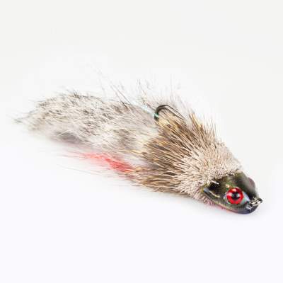 Angel Domäne Handmade Bullhead Jig grau/rot,