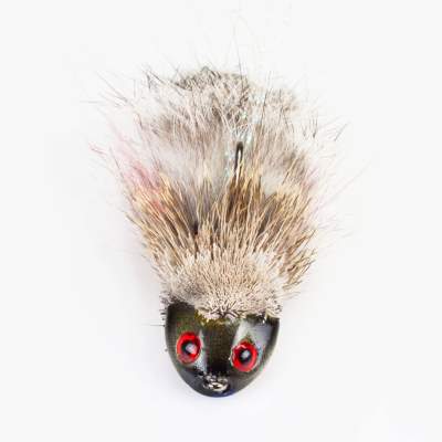 Angel Domäne Handmade Bullhead Jig grau/rot