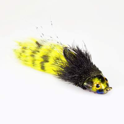 Angel Domäne Handmade Bullhead Jig schwarz/gelb