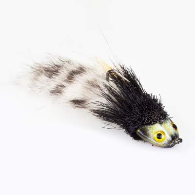 Angel Domäne Handmade Bullhead Jig schwarz/grau